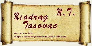 Miodrag Tasovac vizit kartica